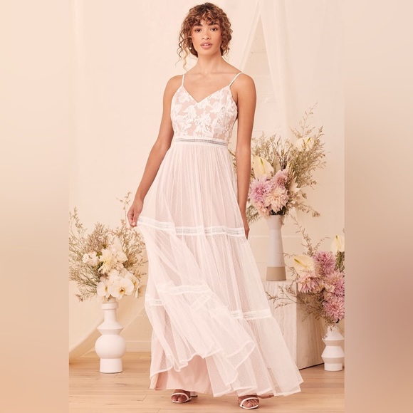 Lulus Dresses & Skirts - Lulu’s Elenora White Embroidered Maxi Dress Boho Wedding